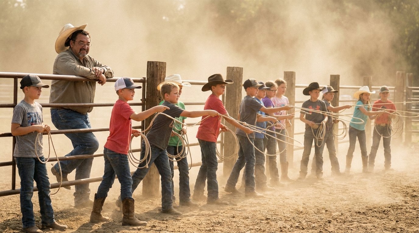 Kids learning the rope